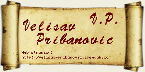 Velisav Pribanović vizit kartica